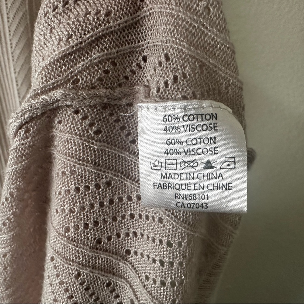 Belldini |  Neutral Taupe Open-Front Knit Cardigan Size XL - Picture 4 of 8